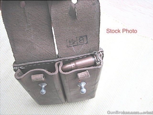 2 Sets Mauser Broomhandle C96 Stripper Clips & Chinese Leather Clip Pouch-img-6