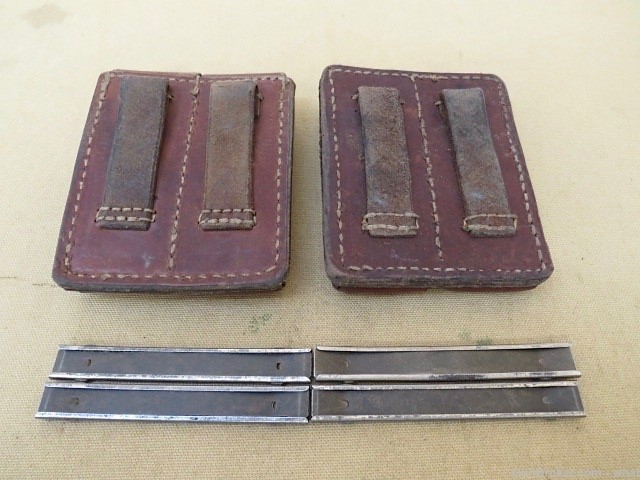 2 Sets Mauser Broomhandle C96 Stripper Clips & Chinese Leather Clip Pouch-img-2