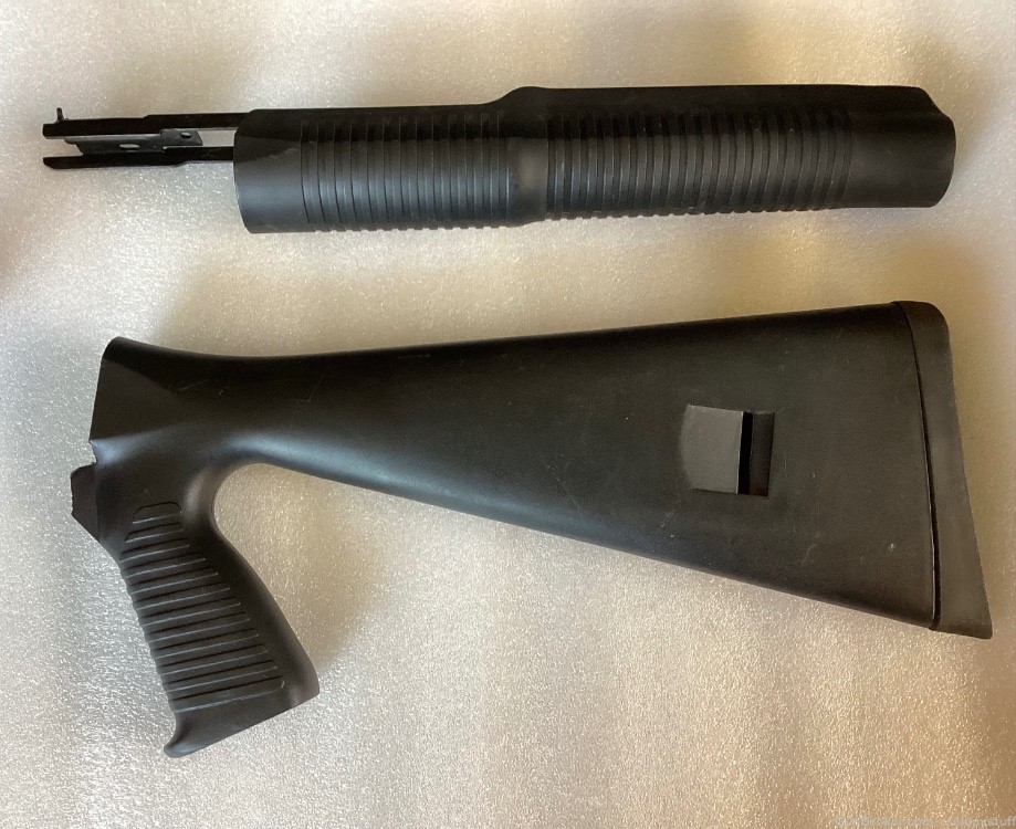 Stevens Model 320 Shotgun 12 ga STOCK SET w/ SLIDE , Composite Matte Black-img-0
