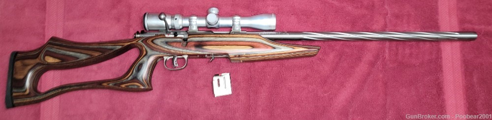 Savage Model 93 in .22 WMR Jacaranda Stock WITH Scope-img-0