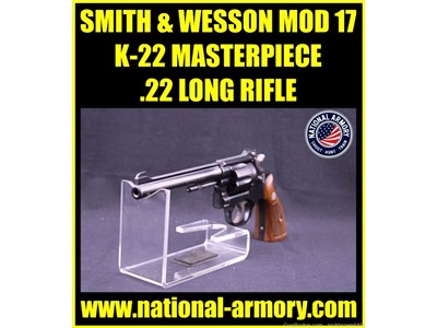 SMITH & WESSON MODEL 17 .22LR 6" BBL NO DASH K-22 MASTERPIECE 1953