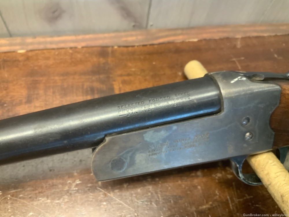 As Is Savage Model 220 B 28” 12 GA No Forend Fair Bore No Reserve-img-11