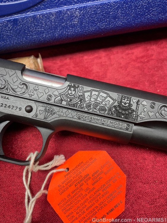 NIB Colt 1911 45 acp stunning Engraved Gambler!-img-13