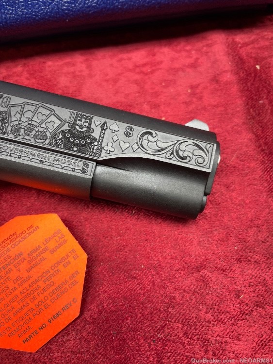 NIB Colt 1911 45 acp stunning Engraved Gambler!-img-8