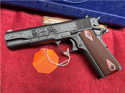 NIB Colt 1911 45 acp stunning Engraved Gambler!