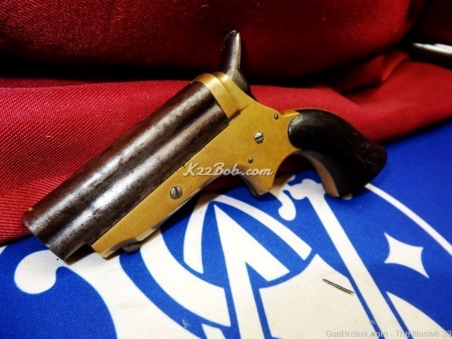 Nice Antique Original C Sharps 4 Barrel 22 Colt Pepperbox Derringer Pistol -img-0