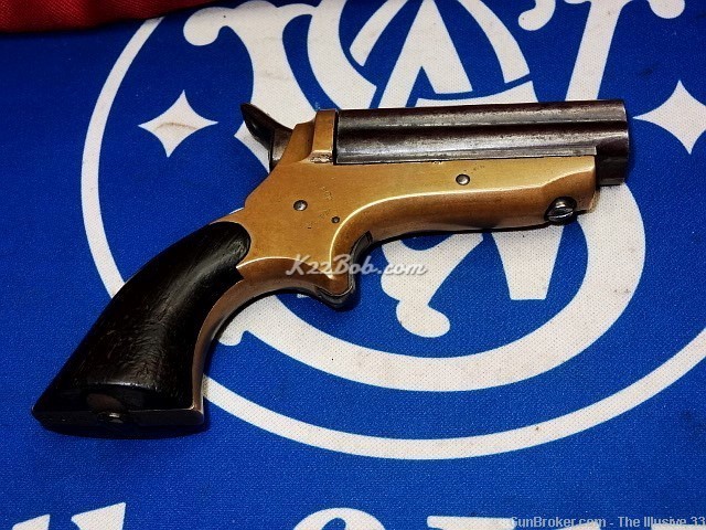 Nice Antique Original C Sharps 4 Barrel 22 Colt Pepperbox Derringer Pistol -img-15