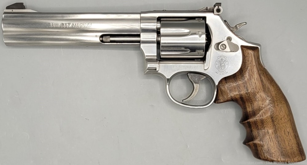 Smith & Wesson Model 686-6 .357 Magnum 6"" Stainless Steel Revolver DA/SA-img-0