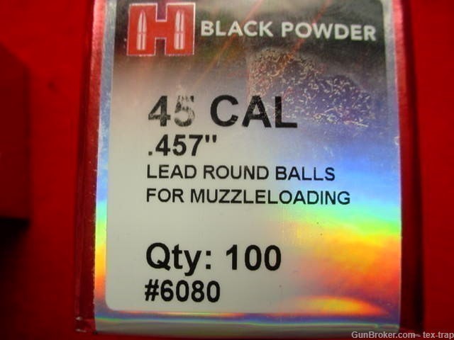 Hornady- #6080- .45 Cal.- Round Balls- Lot of 2- .457" Dia.- New !-img-3