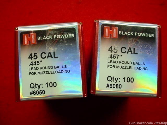 Hornady- #6080- .45 Cal.- Round Balls- Lot of 2- .457" Dia.- New !-img-2