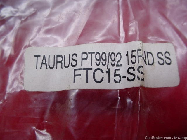 Factory Taurus PT-99/92-9mm- 15 rd.-Stainless Magazine- New !-img-1
