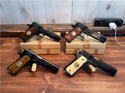 Four Colt1911 WWI Commemorative Set All Matching w/ Presentation Cases