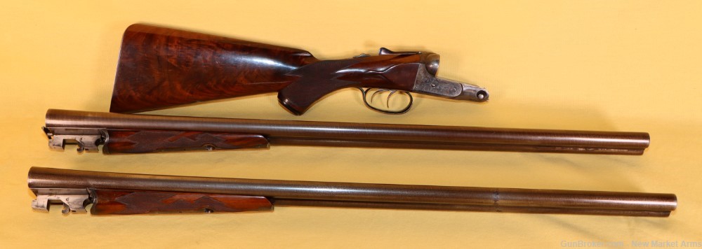 Rare & Fine Parker Bros DH Grade 12-Ga 2-Barrel Set Shotgun c. 1892-img-2