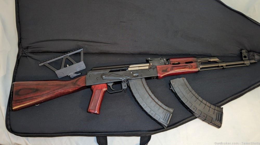 Atlantic Arms MFG Romanian AK-47 7.62x39 w/ Russian Red Furniture and Mount-img-0