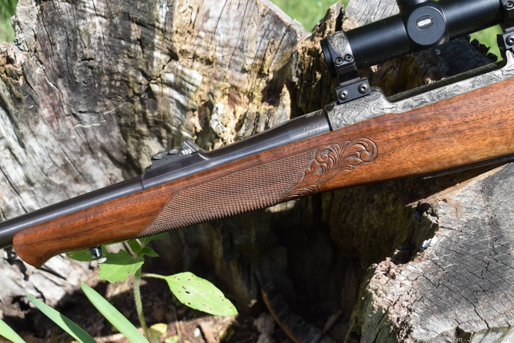 engraved CZ 550 Magnum .416 Rigby express safari rifle gold -img-6