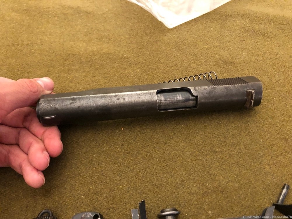Early WW1 era Colt 1911 .45acp pistol parts kit repair lot military USGI-img-5
