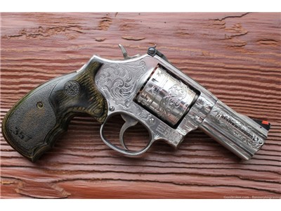 S&W Model 686-6 plus Talo Spl. NOS FULLY ENGRAVED; Polished Stainless