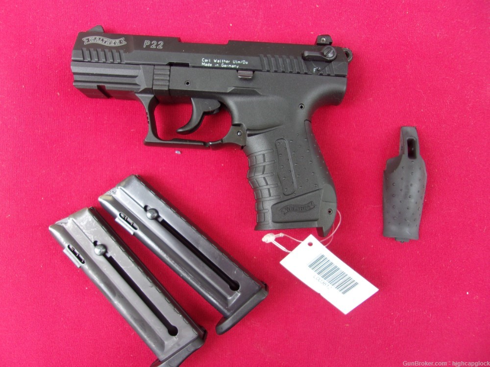 Walther P22 3.42" Semi Auto .22lr Compact Pistol Threaded BRL 99.9% $1START-img-3