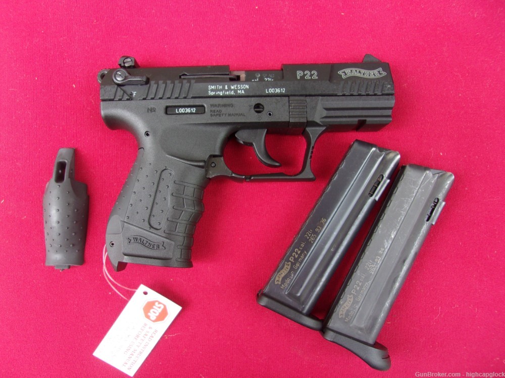 Walther P22 3.42" Semi Auto .22lr Compact Pistol Threaded BRL 99.9% $1START-img-2