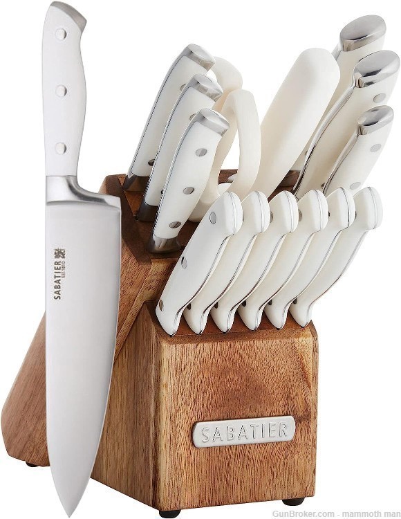 Kitchen knife set wood Block-img-0