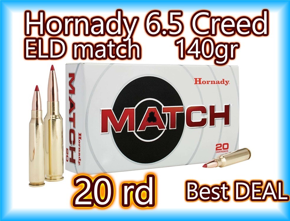 6.5 Creedmoor Ammo Hornady 6.5 creed Ammo-img-0