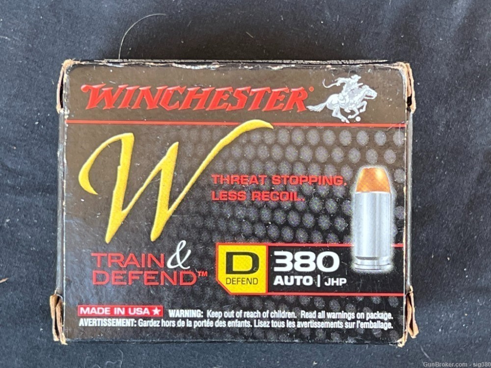 WINCHESTER TRAIN AND DEFEND D 380 AUTO, 95GR, JHP AMMO, 39RDS-img-3