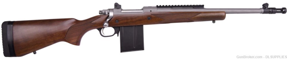 RUGER M77 GUNSITE SCOUT MATTE STAINLESS FINISH WOOD STOCK 16.5" .308WIN-img-0