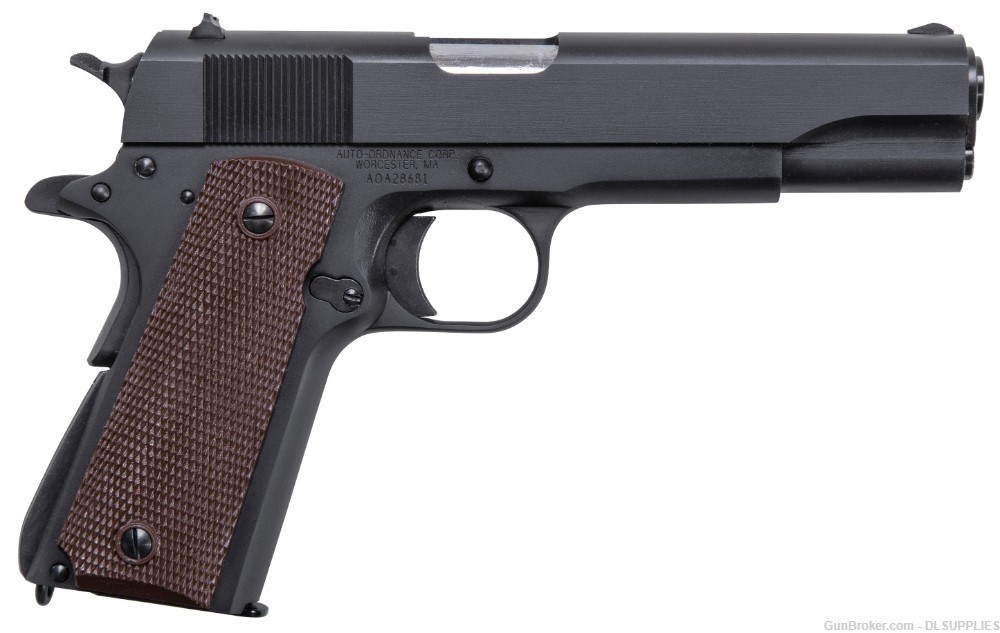 AUTO ORDNANCE 1911 A1 GI MIL-SPEC MATTE BLACK STEEL FINISH 5" BBL 9MM-img-0