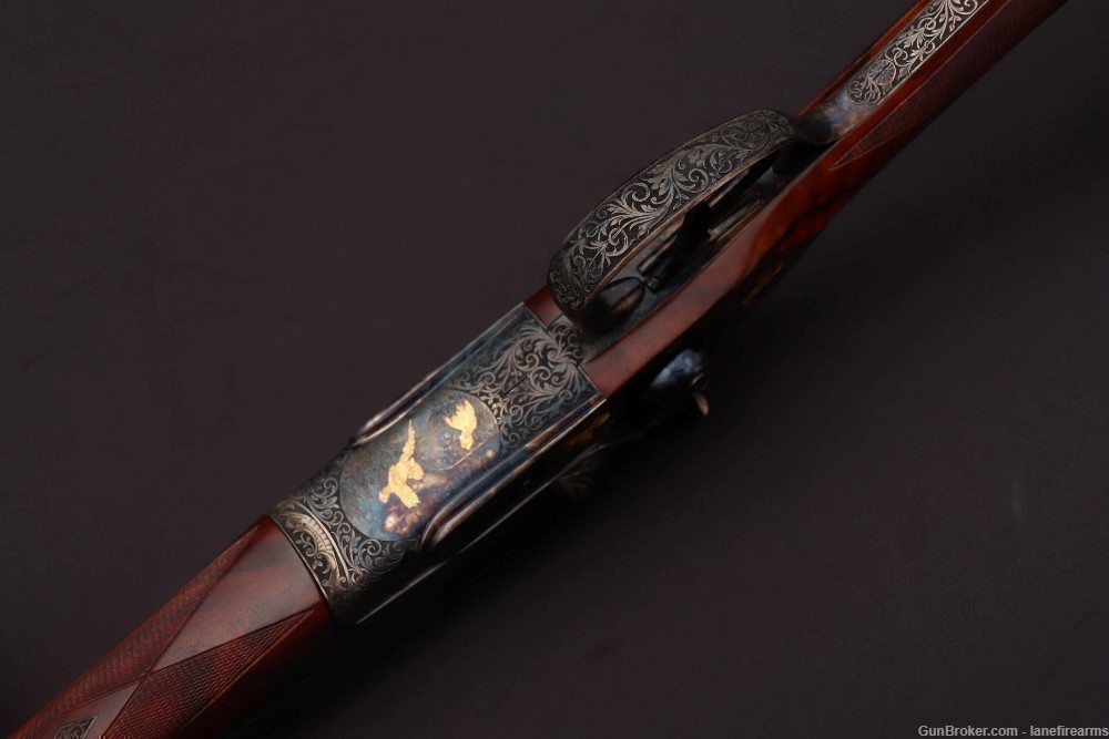 ARMI FLLI BERTUZZI SELF-COCKING SxS HAMMER GUN DASSA ENGRAVED 28 GAUGE-img-28