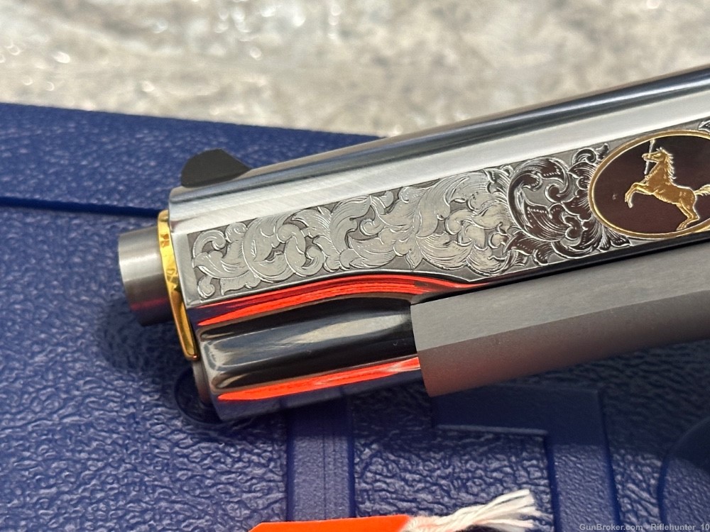 Colt 1911C government 38 super DHM engraved polished stainless ss rare NIB-img-9