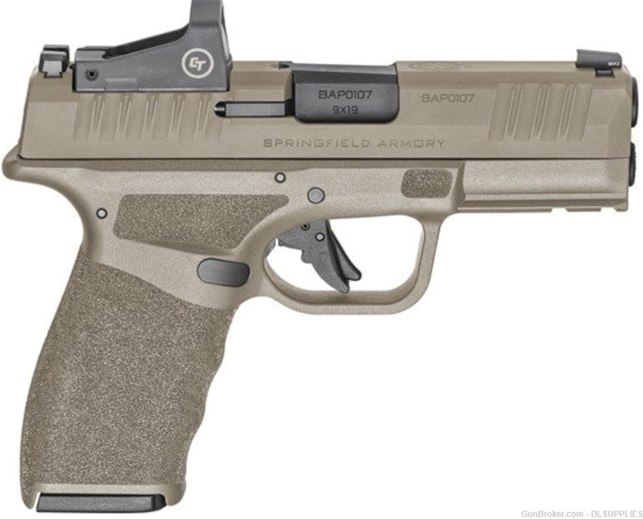 SPRINGFIELD ARMORY HELLCAT PRO OSP FDE CRIMSON CT 1500 RED DOT 3.7" BBL 9MM-img-0