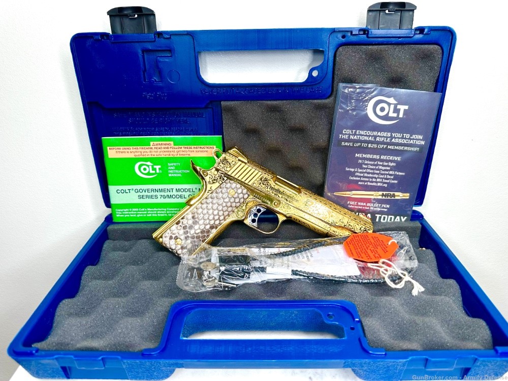 Breathtaking Colt 38 super 24K GOLD Engraved -img-16