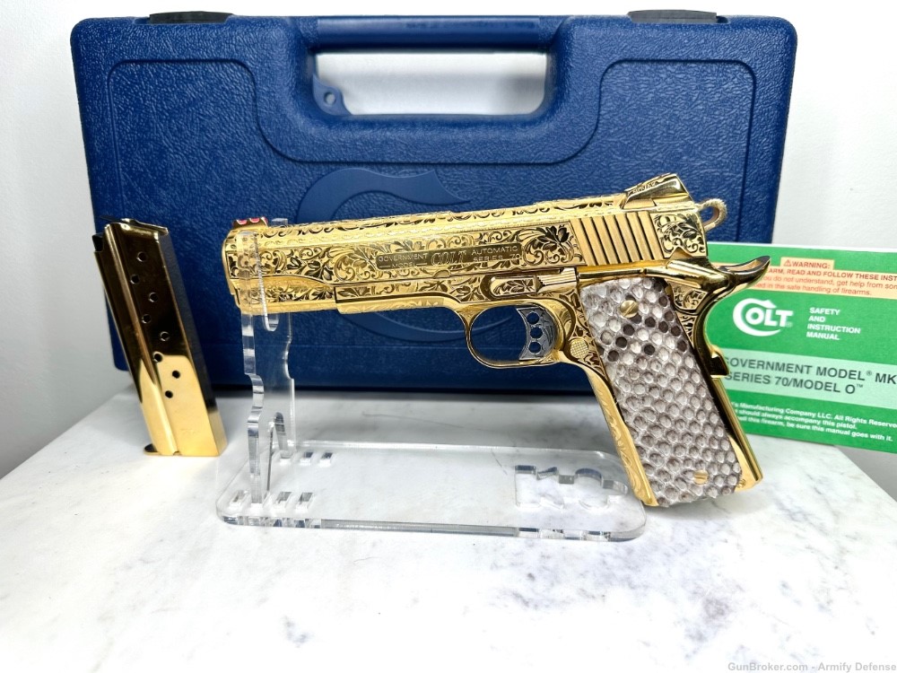 Breathtaking Colt 38 super 24K GOLD Engraved -img-0