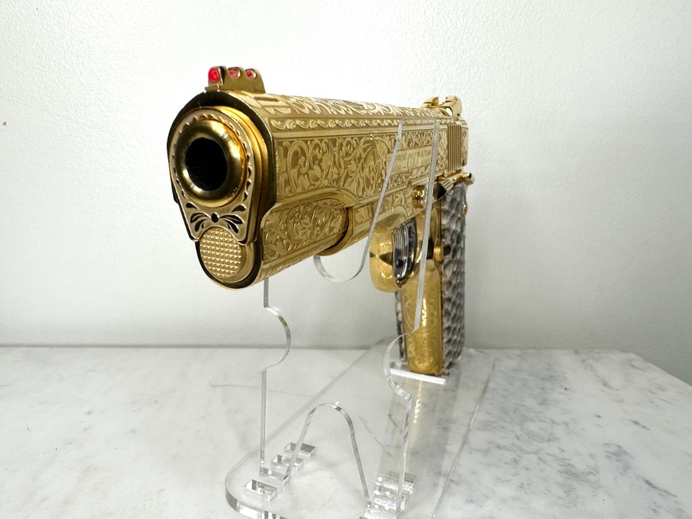 Breathtaking Colt 38 super 24K GOLD Engraved -img-6