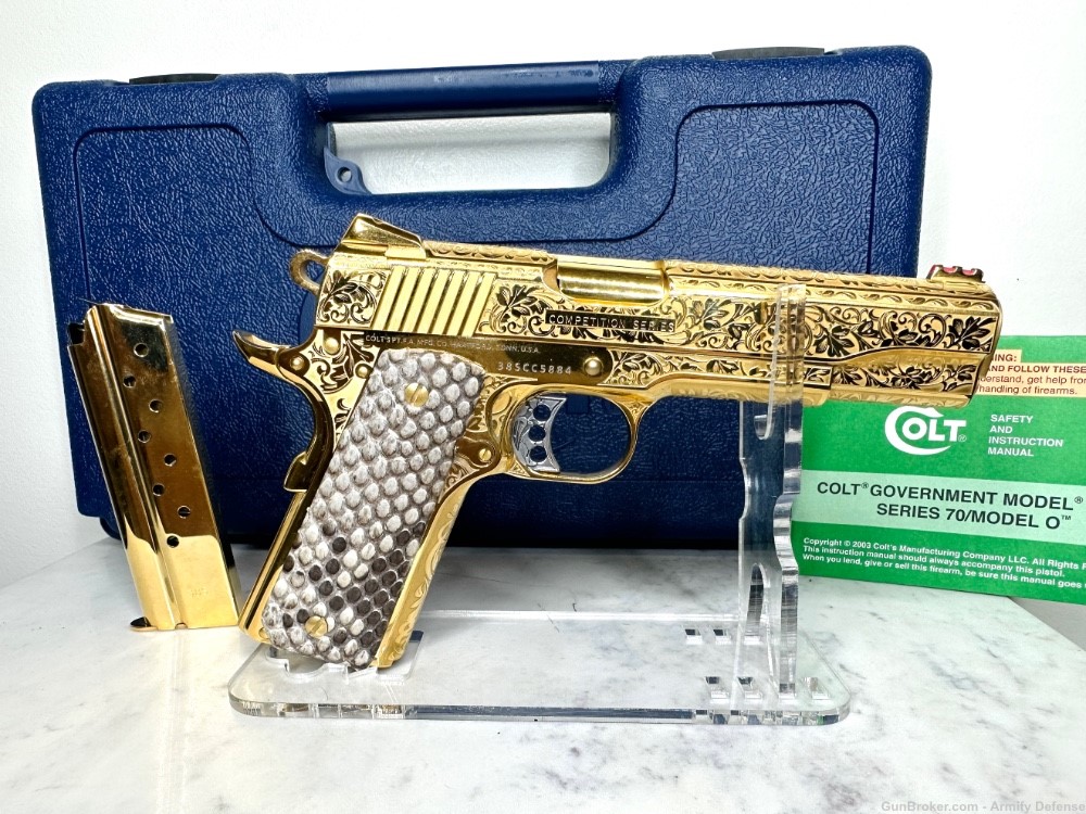 Breathtaking Colt 38 super 24K GOLD Engraved -img-1