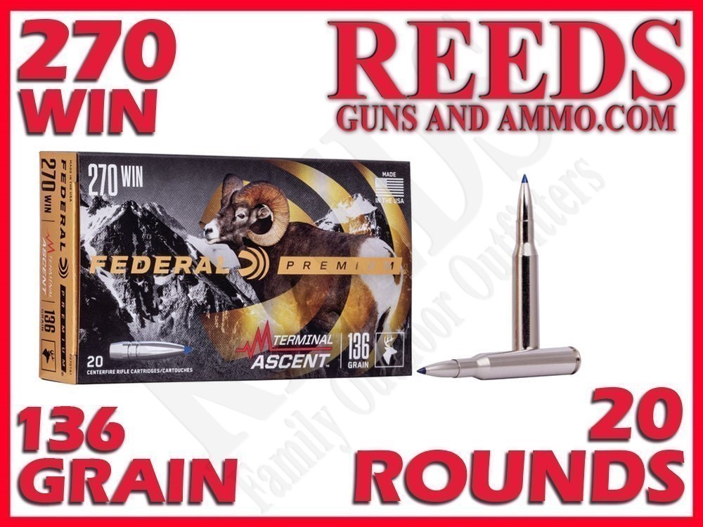 Federal Premium Terminal Ascent 270 Win 136 Grain P270TA1-img-0