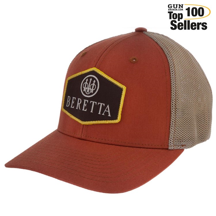 BERETTA Tkad Flexfit Trucker, Color: Dark Orange/Khaki, Size: M-img-0