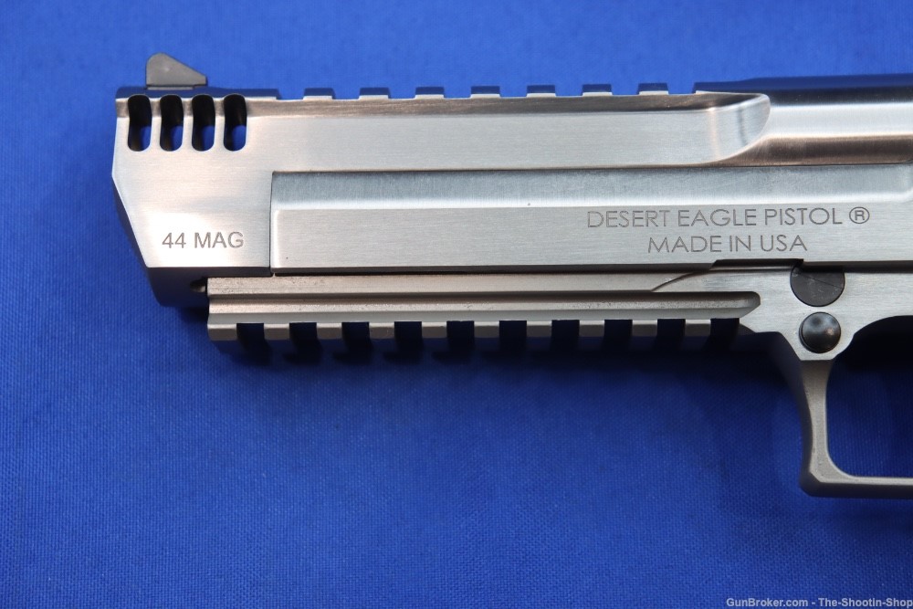 Magnum Research Desert Eagle Pistol 44MAG Stainless Steel IMB Muzzle Brake -img-10