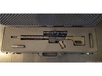 Aero M5 308. 18" Surefire Warcomp 25rd/20rd (Case and scope included)