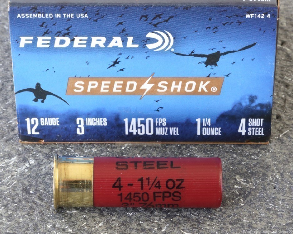 12 Gauge 3 inch 4 SHOT STEEL 100 Rounds 3" 12Ga SPEED SHOK VERY Fast Ship-img-1