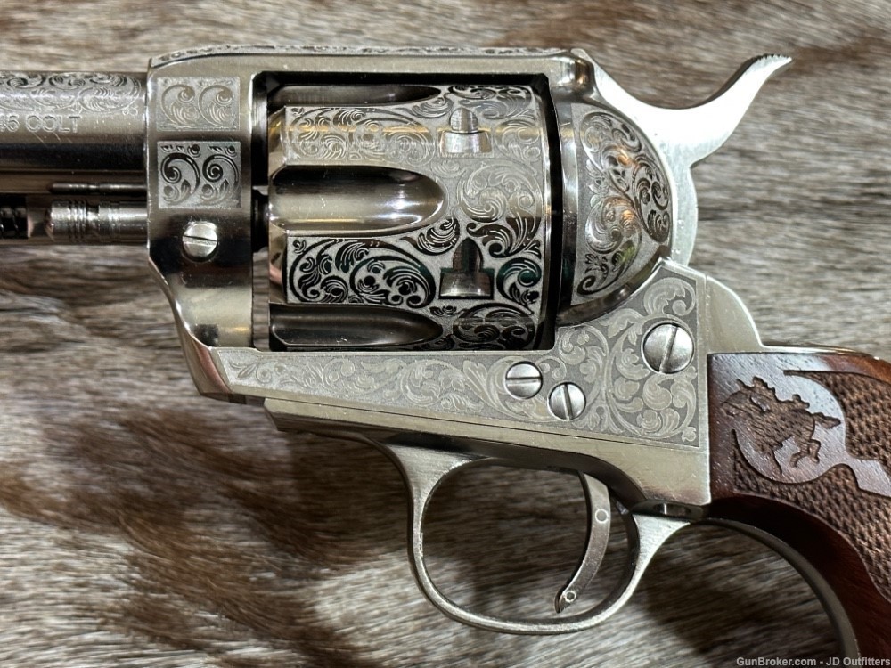 NEW PAIR CONSEC SERIAL NO. 1873 45 COLT 5.5" BUFFALO BILL ENGRAVED CIMARRON-img-15