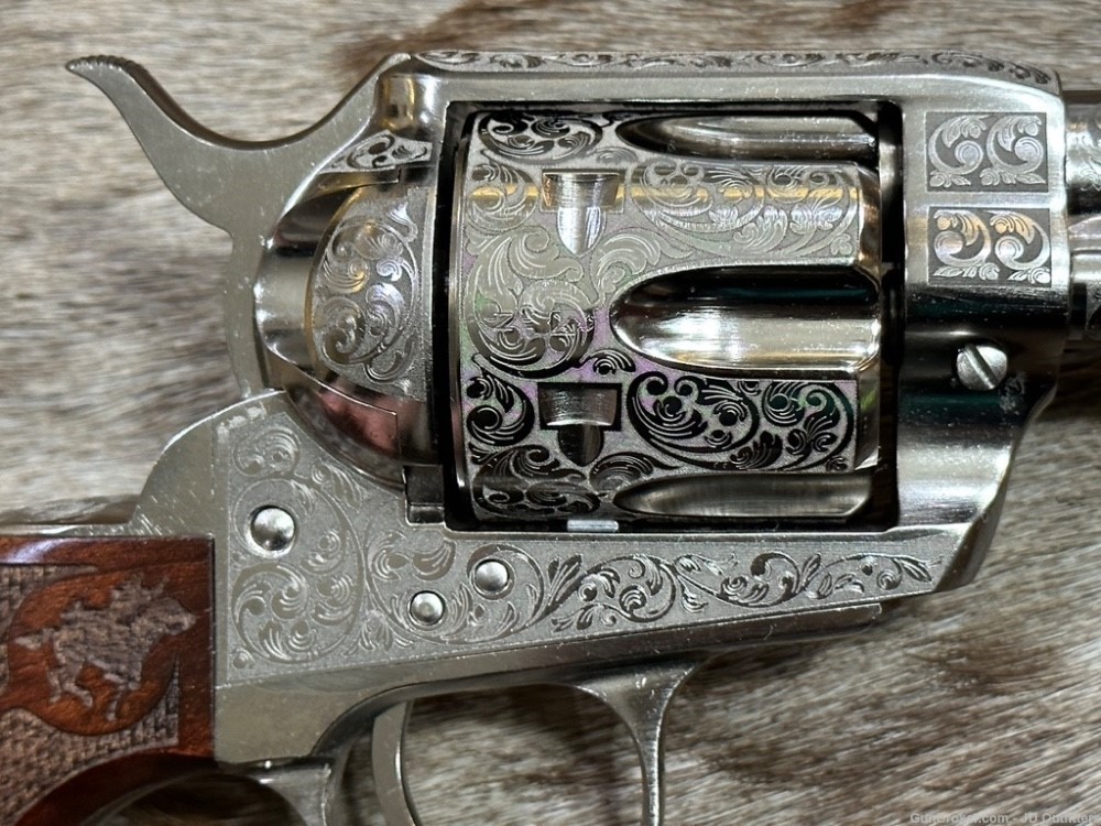 NEW PAIR CONSEC SERIAL NO. 1873 45 COLT 5.5" BUFFALO BILL ENGRAVED CIMARRON-img-7