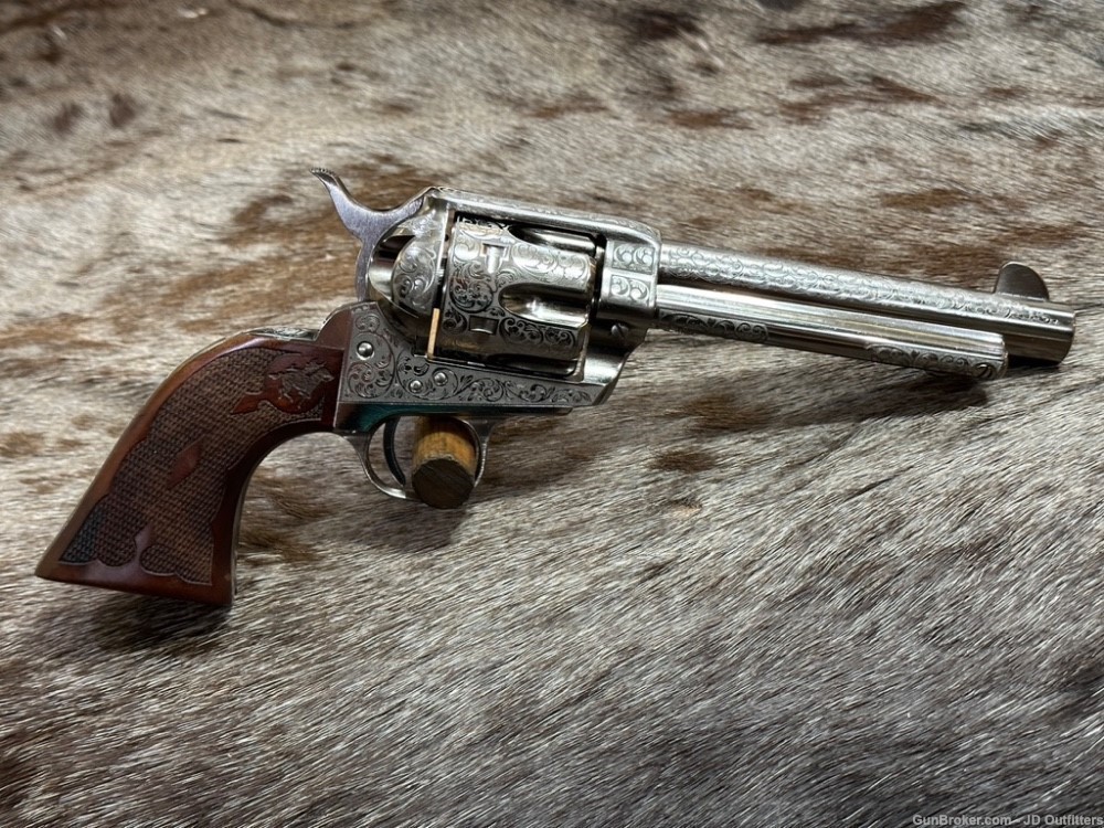 NEW PAIR CONSEC SERIAL NO. 1873 45 COLT 5.5" BUFFALO BILL ENGRAVED CIMARRON-img-21