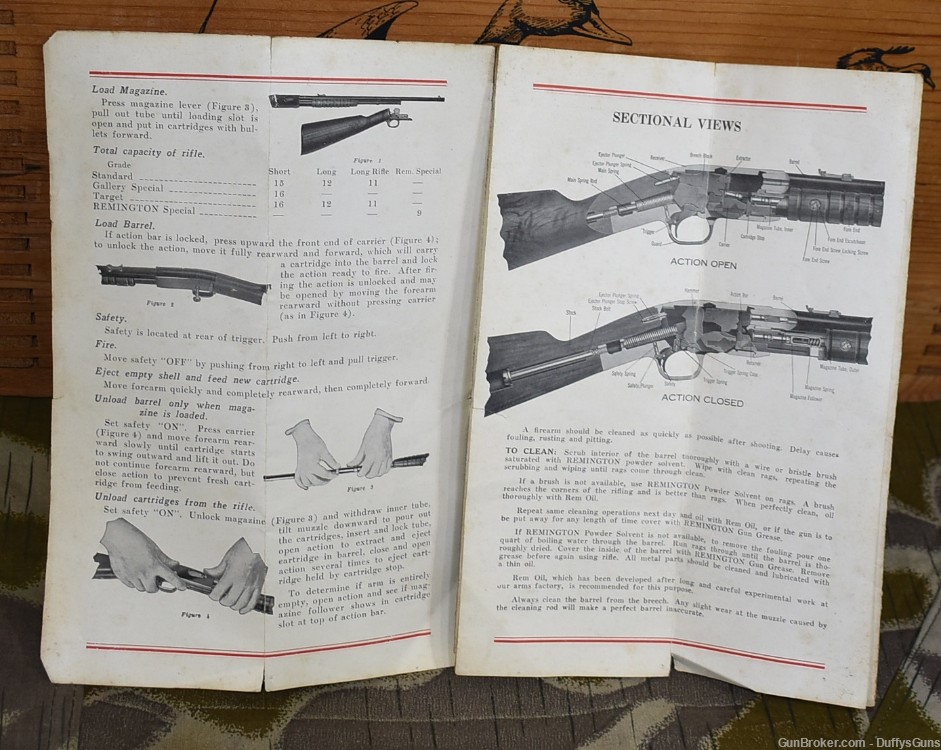Remington Model 12 Repeating Rifle original manual-img-2