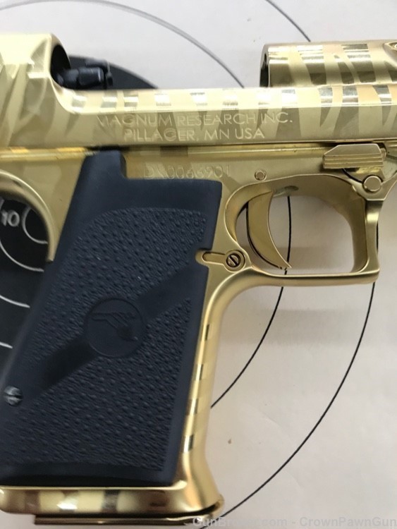 Magnum Research Inc USA Desert Eagle .357 MAG pistol GOLD PLATED FINISH-img-4