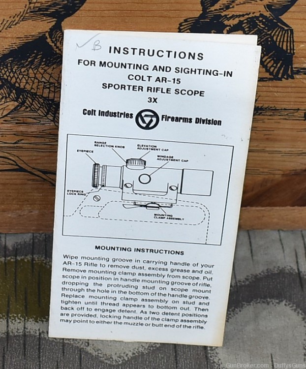 Colt 3X Rifle Scope Manual-img-0