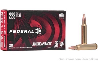 500 Round Case Federal AE223 American Eagle 223 Rem 55gr FMJ-img-0