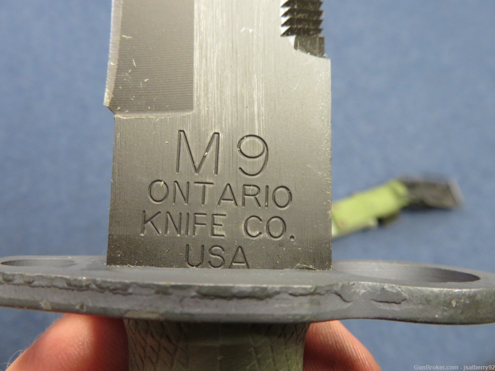 US MILITARY M9 BAYONET FOR M16 RIFLE / M4 CARBINE-ONTARIO-EXCELLENT-img-7