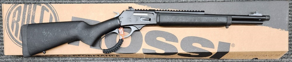 Rossi R95 Dark 30-30 Win Triple Black Cerakote Tactical Threaded Barrel 16"-img-1