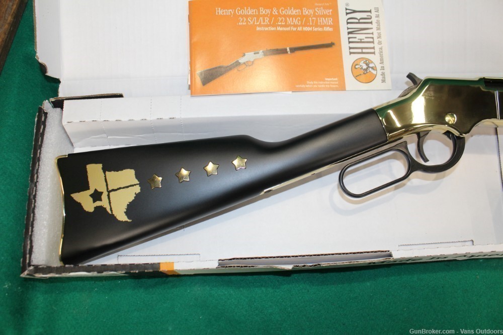 Henry Golden Boy Texas Tribute Edition .22 LR Rifle H004TX NEW-img-1